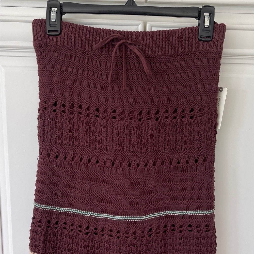 NWT Maeve by anthropology Crochet Midi boho Skirt brown size small - Picture 8 of 17